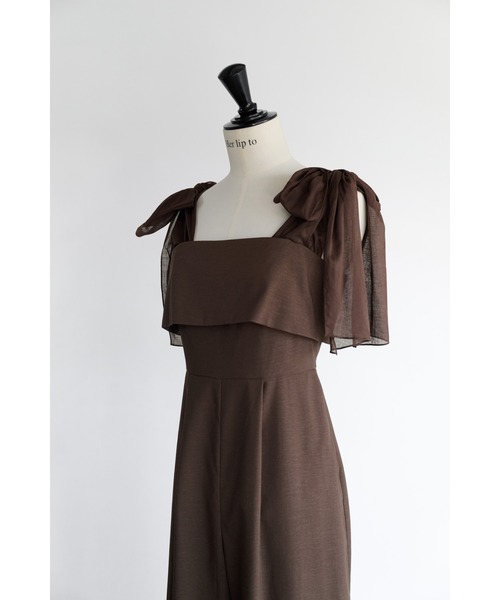 Ribbon Romper（つなぎ/オールインワン）｜Her lip to（ハーリップ