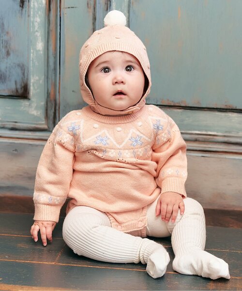 セール】ノルディックニットボディースーツ（ロンパース）｜apres les