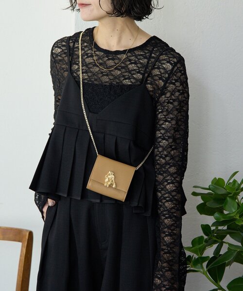 本革》フラップマイクロショルダーバッグ（その他）｜ear PAPILLONNER