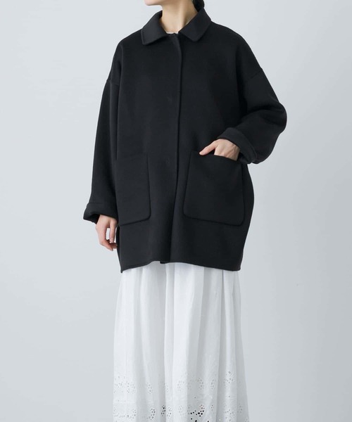かぐれ（カグレ）の「ウールステンカラーショートコート（ステンカラー