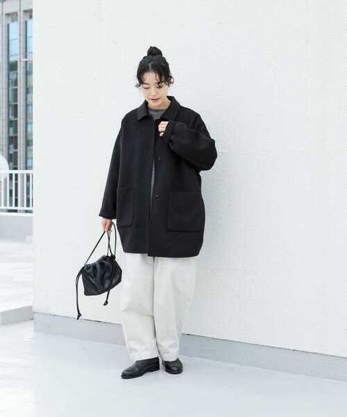 かぐれ（カグレ）の「ウールステンカラーショートコート（ステンカラー