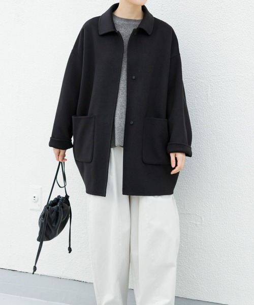 かぐれ（カグレ）の「ウールステンカラーショートコート（ステンカラー