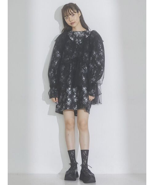 merry jenny（メリージェニー）の「flowerジャガードパフミニ