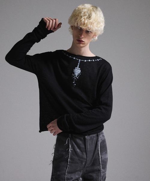 GRANCY（グランシー）の「【GRANCY】Print Design Sheer Knit