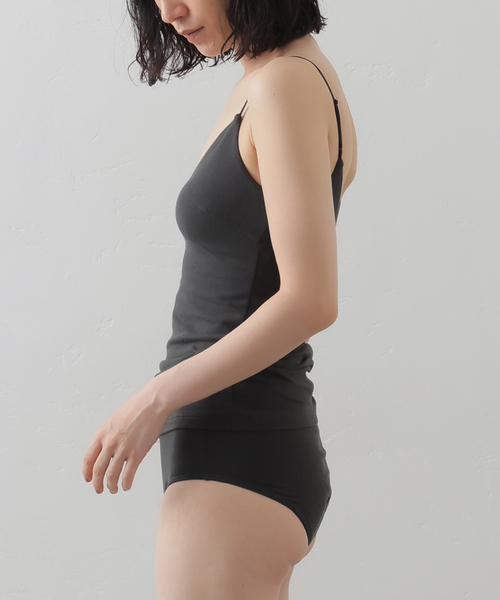 RESET】オーガニックコットン混 ブラキャミソール（グレー、グリーン