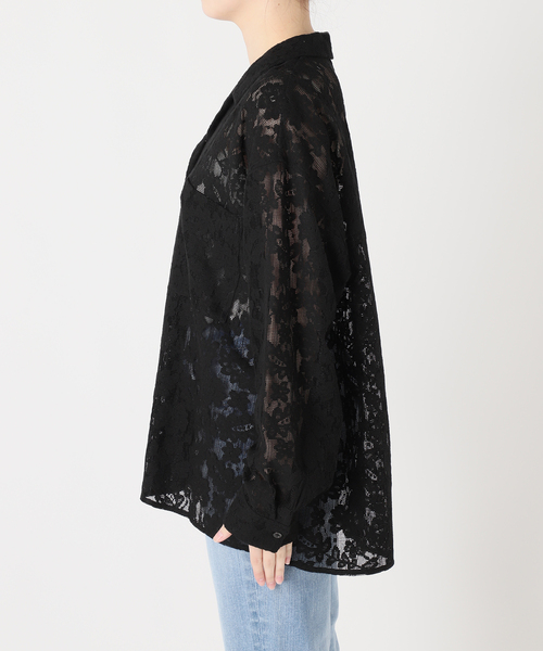 レースオープンカラーシャツ（シャツ/ブラウス）｜Spick & Span