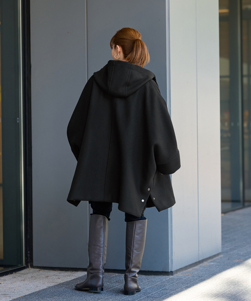 FRAMeWORK（フレームワーク）の「メルトンダッフルポンチョコート