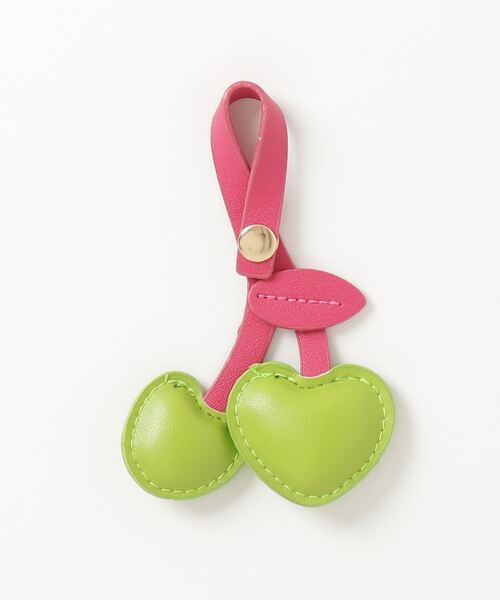 セール】【HIKA】さくらんぼレザーバッグチャーム（キーホルダー