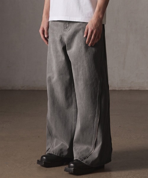 GRANCY】ZipDesign Buggy DenimPants / ジップデザイン バギーデニム