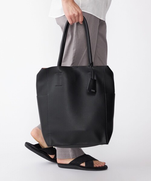 セール】【WEB限定】SHIPS: 合成皮革 ヴァーティカル ビズ トート