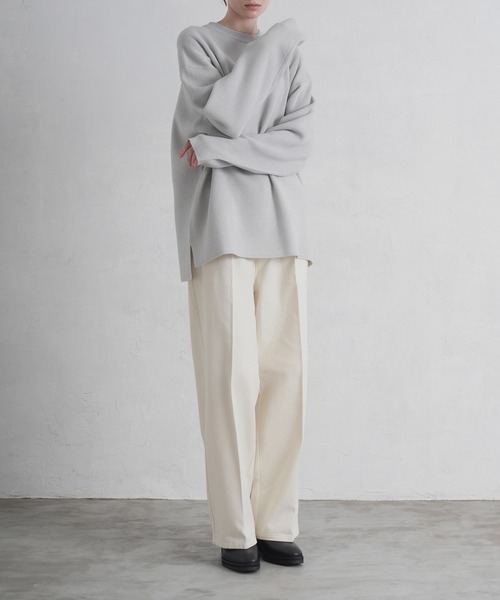 CALLNE】Milano Rib Oversize Wool Blend Knit/ミラノリブ オーバー