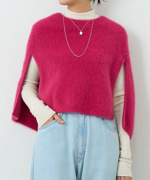 ファーニットポンチョ（ニット/セーター）｜BEARDSLEY（ビアズリー）の