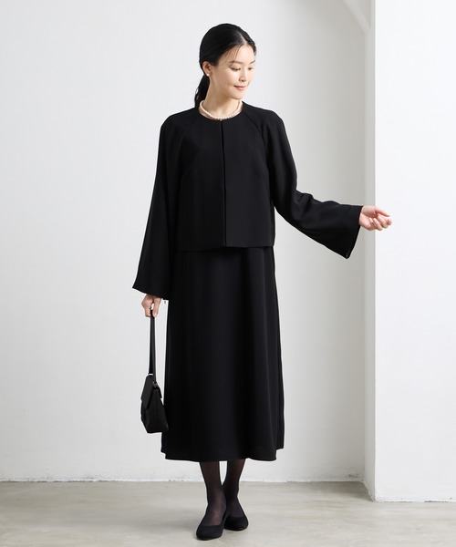 喪服・礼服】ウォッシャブル アシンメトリータックテントライン