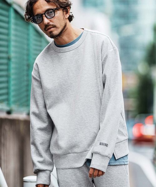 セール】msw1569-Zip Accent Cardboard Knit Pullover トレーナー