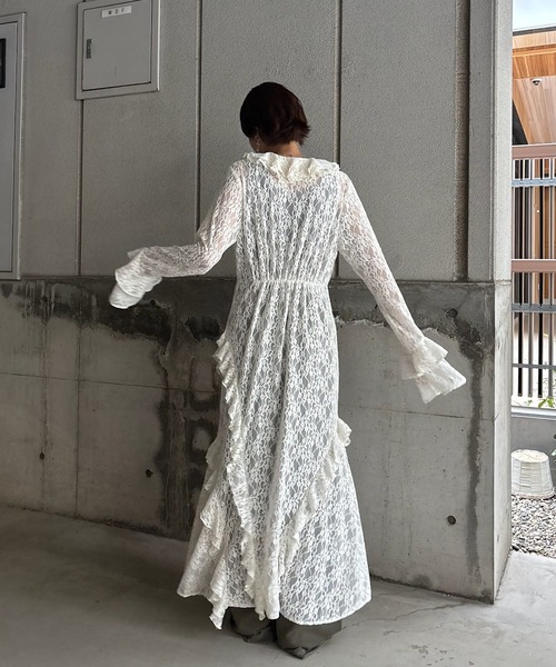 Ameri（アメリ）の「UND 2WAY CUT LACE FRILL DRESS（ワンピース