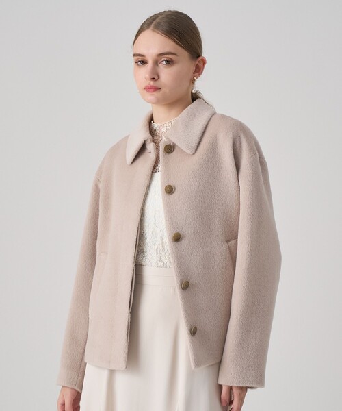 アルパカシャギーショートコート（テーラードジャケット）｜ANAYI