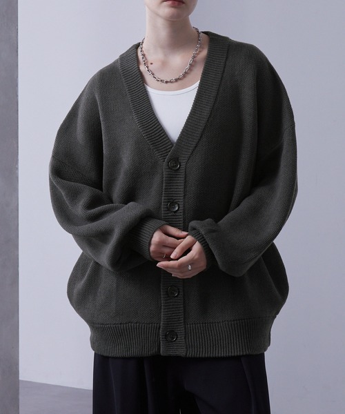 セール】ボリュームスリーブオーバーニットカーディガン（カーディガン