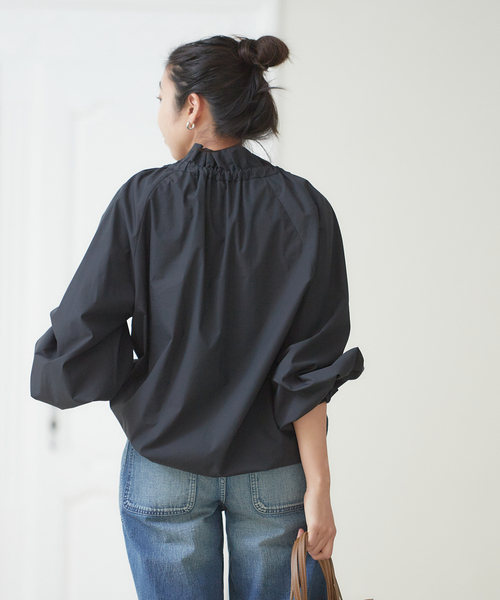 journal standard l'essage リボンブラウス ブラック journal standard