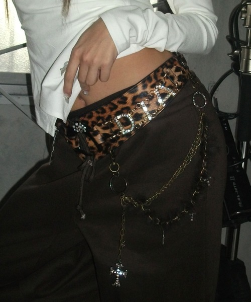 セール】ムーンバックルベルト レオパード柄（ベルト）｜d.i.a.