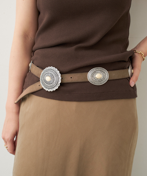 PUNTOVITA/プントヴィータ】BIG CONCHO BELT（ベルト）｜Puntovita