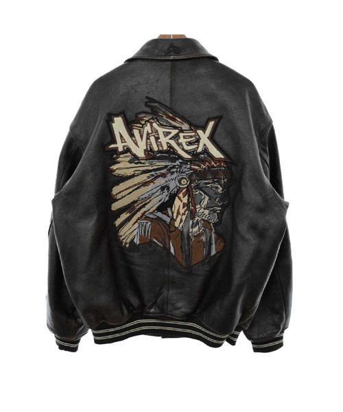 ブランド古着】インディアンパッチレザージャケット（ライダース