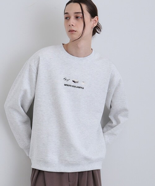 セール】スリーアイテム刺繍スウェット（スウェット）｜tk.TAKEO