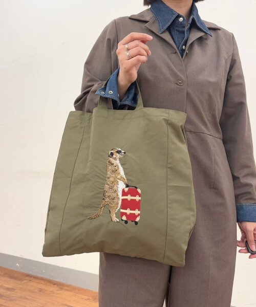 A4サイズ対応/120g/アニマル/2way》刺しゅうトートバッグ（トート