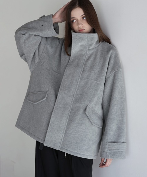 ウールミックスオーバーサイズショートモッズブルゾン（ブルゾン