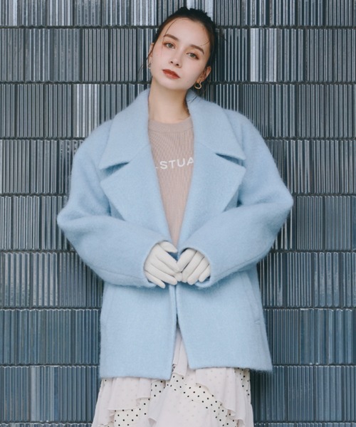 JILL STUART（ジルスチュアート）の「ウールモヘアシャギーコート