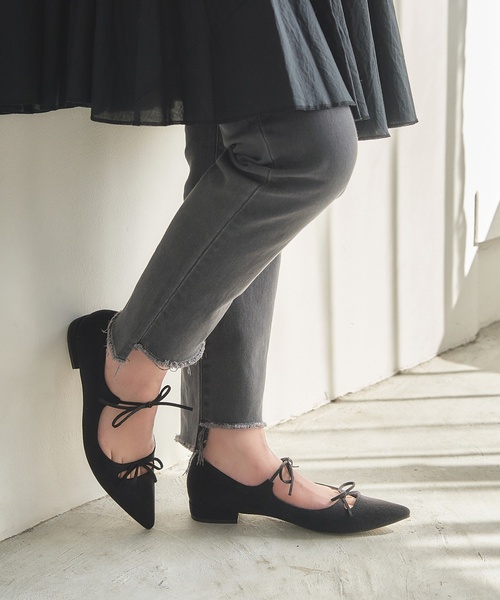 LE TALON（ルタロン）の「ポインテッドダブルリボンフラット（その他