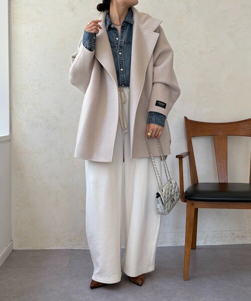 DouDou（ドゥドゥ）の「ダブルフェイスドルマンコート（その他アウター