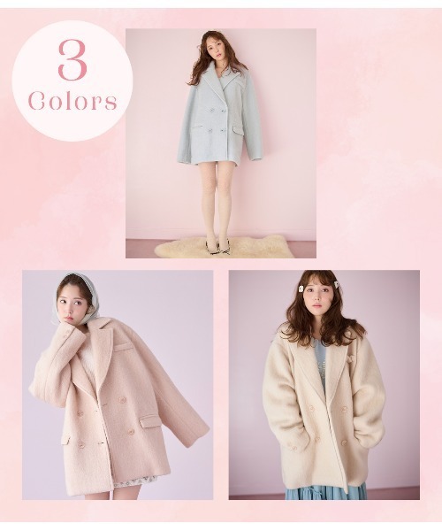 PEACH JOHN（ピーチジョン）の「ダブルシャギーショートコート（ノー