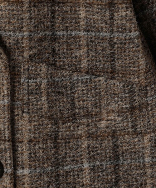 SHIPS（シップス）の「スライバー チェック ショート Pコート