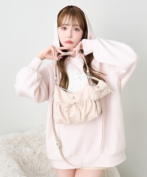 新色追加／チャーム付きドロストバッグ（ショルダーバッグ）｜one