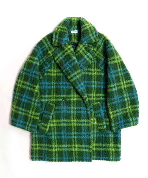 MAISON SPECIAL（メゾンスペシャル）の「Check Boa Over Coat/チェック