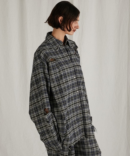 PRANK PROJECT（プランクプロジェクト）の「ダメージチェックシャツ