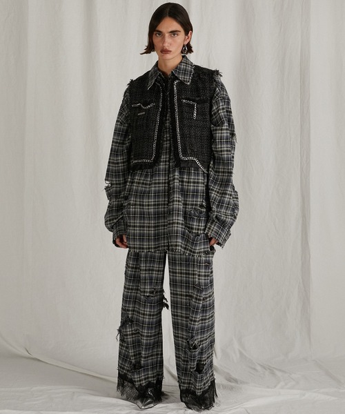 PRANK PROJECT（プランクプロジェクト）の「ダメージチェックシャツ