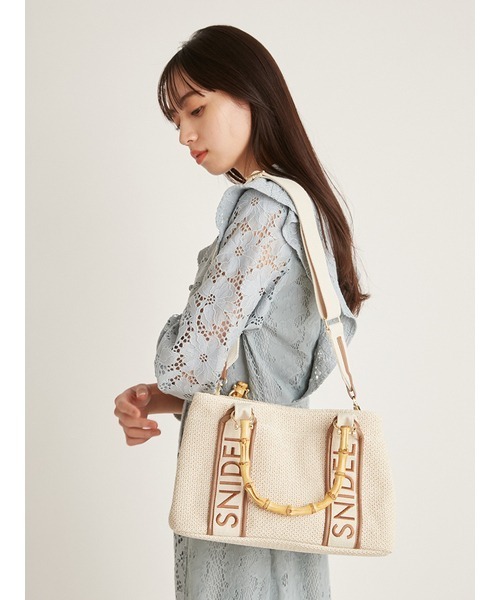 SNIDEL（スナイデル）の「ロゴバンブーバッグ（ハンドバッグ）」 - WEAR