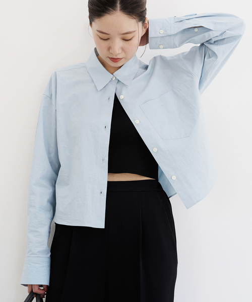 IENA（イエナ）の「タイプライタークロップドシャツ（シャツ/ブラウス