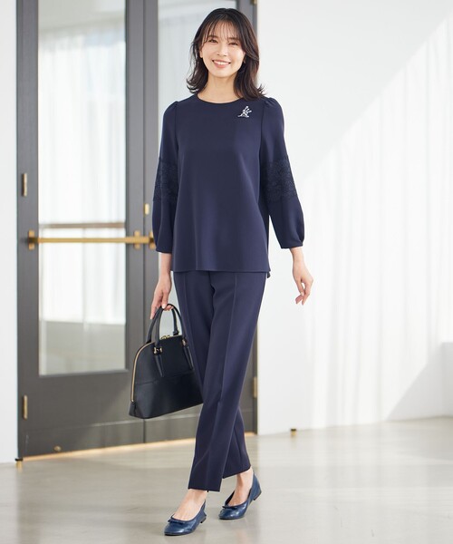 セットアップ対応】トリアセダブルジョーゼット ブラウス（シャツ