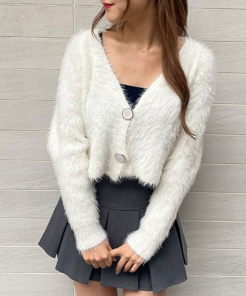 SEU（エスイーユー）の「ハイウエストショート丈シャギーニット