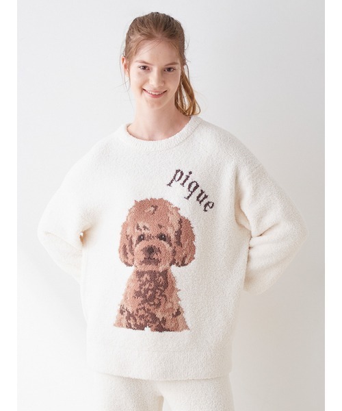 gelato pique（ジェラートピケ）の「パウダーDOG3柄ジャガードプル