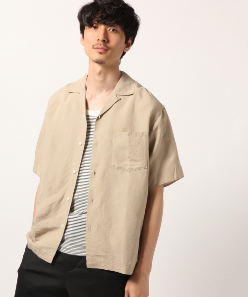 GLOBAL WORK（グローバルワーク）の「リネンオープンカラーシャツ半袖