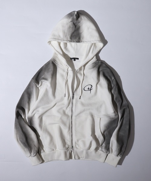 bike star（バイクスター）の「One-point embroidery grunge zip-up