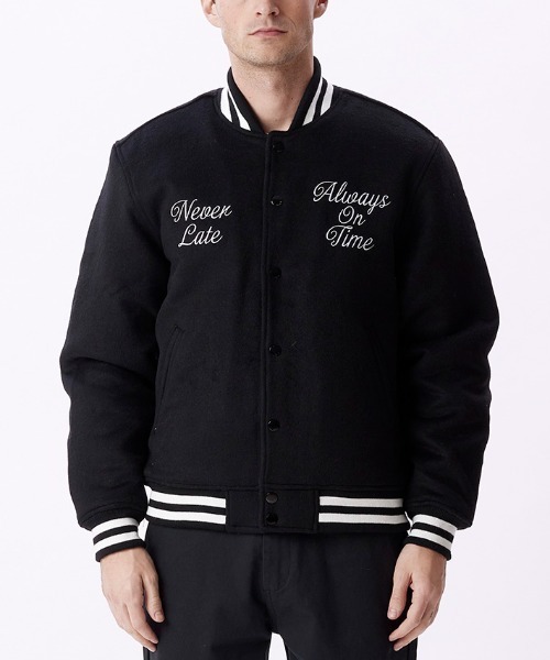 OBEY（オベイ）の「OBEY/オベイ ウールスタジャン バック刺繍/裏