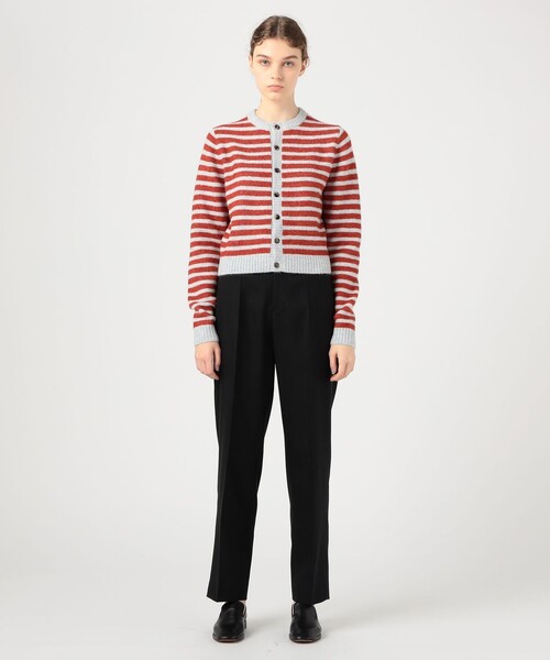 caban（キャバン）の「アルパカボーダー クルーネックカーディガン