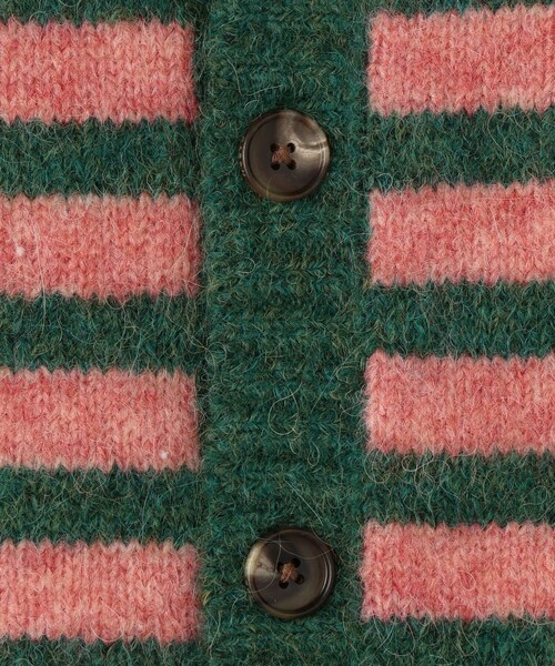 caban（キャバン）の「アルパカボーダー クルーネックカーディガン