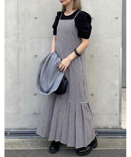 Re:EDIT（リエディ）の「[低身長サイズ有]ギンガムチェック裾プリーツ