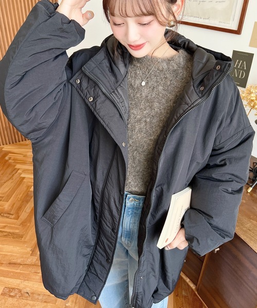 セール】シャカシャカナイロン裏キルトモンスターパーカージャケット