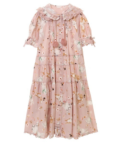 PINK HOUSE（ピンクハウス）の「クッキーラビッツプリントフード付き